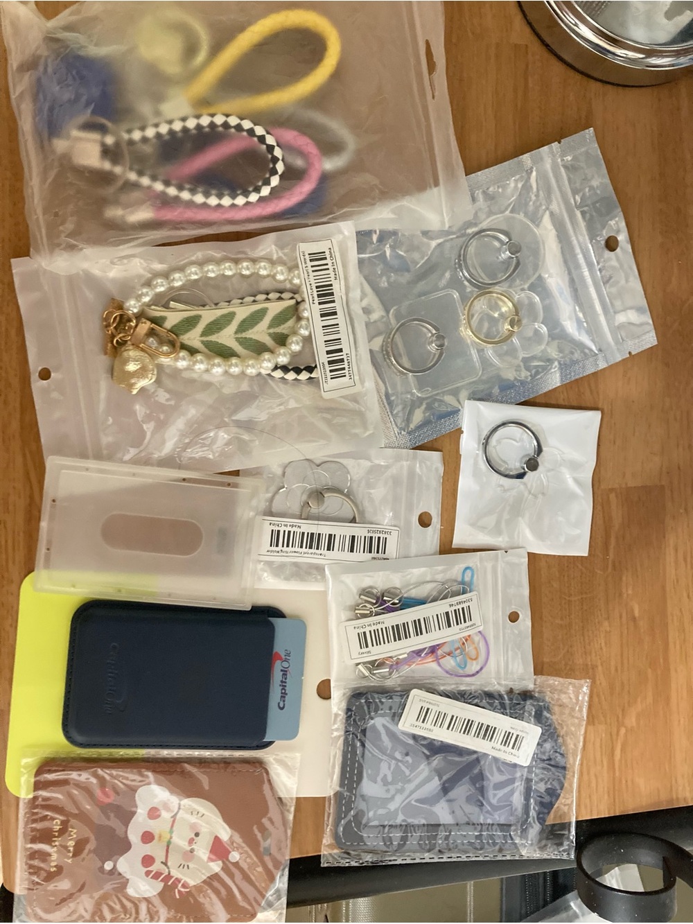 Assorted Phone Accessories Bundle with Ring Holder and Card Holder and Lanyard